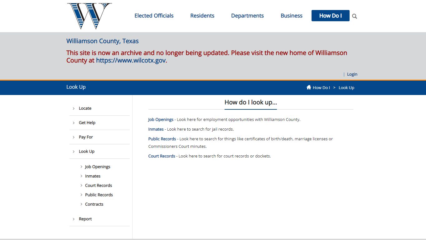 Look Up - Williamson County Sheriff's Office